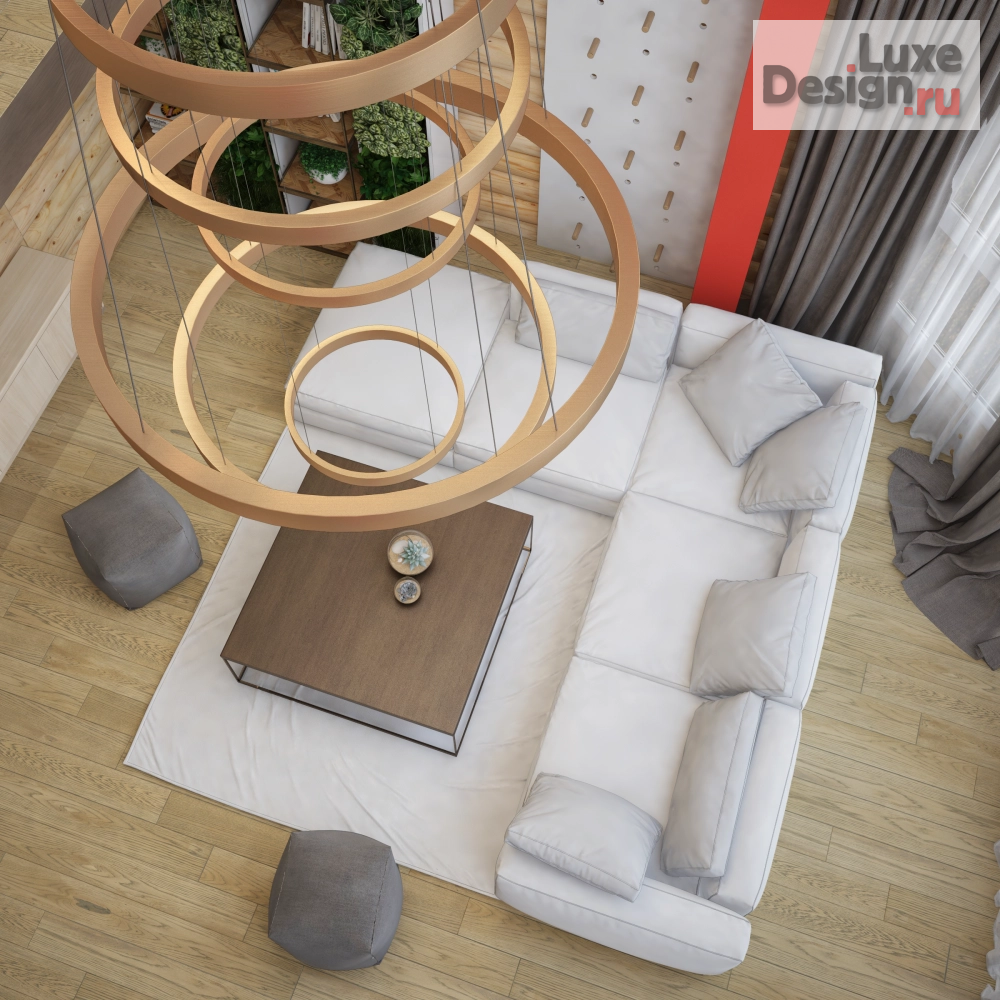 Дизайн интерьера коттеджа "Дизайн-проект загородного дома «Сруб»" (фото 5)