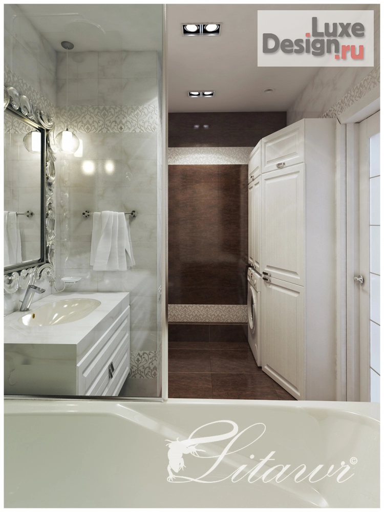 Дизайн интерьера трехкомнатной квартиры "Дизайн интерьера . Ванная" (фото 4)