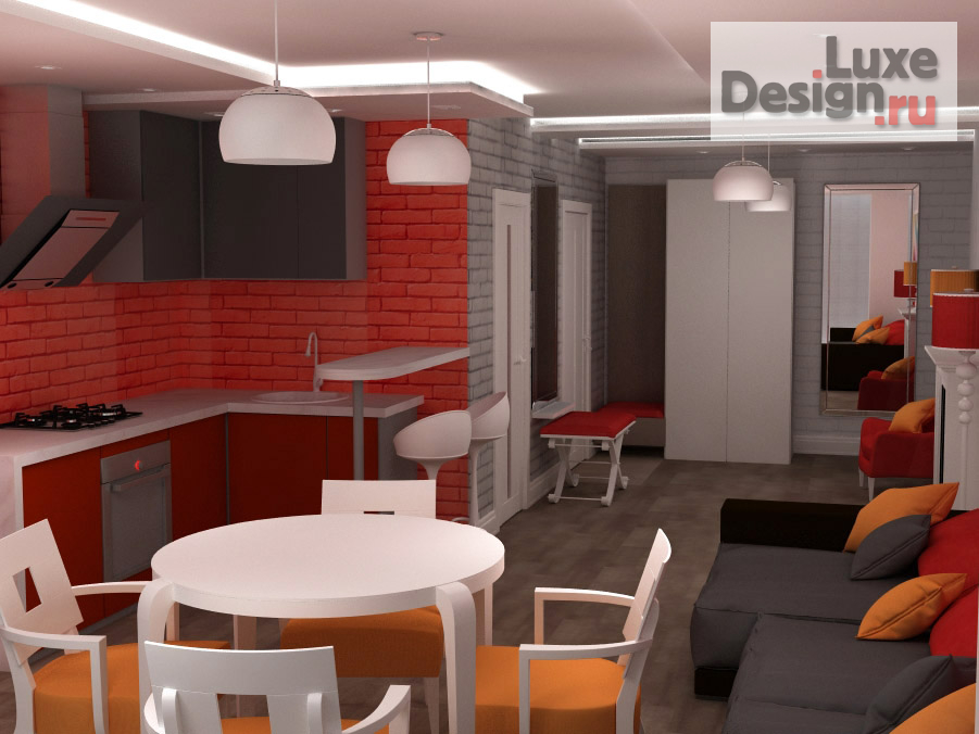 Дизайн интерьера двухкомнатной квартиры "Проект квартиры" (фото 3)