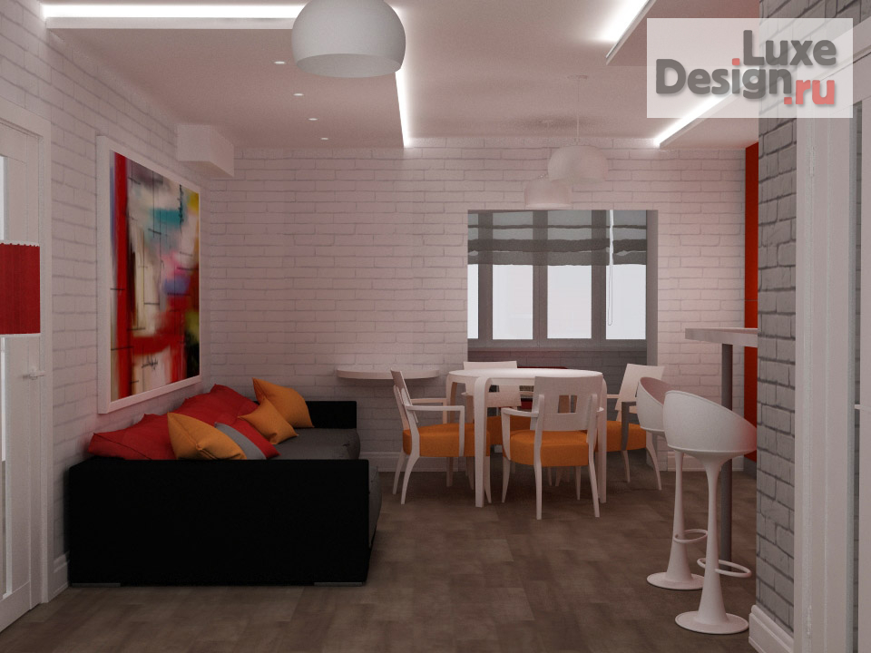 Дизайн интерьера двухкомнатной квартиры "Проект квартиры" (фото 4)